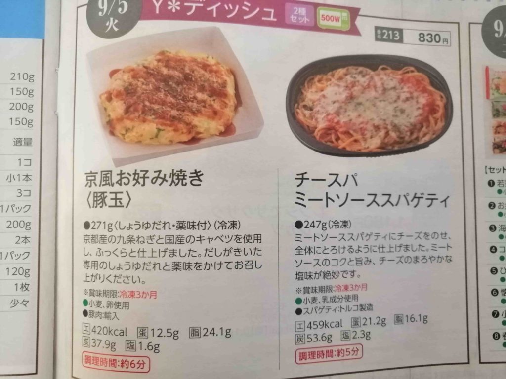 ヨシケイ宅配弁当の口コミ：Yディッシュ